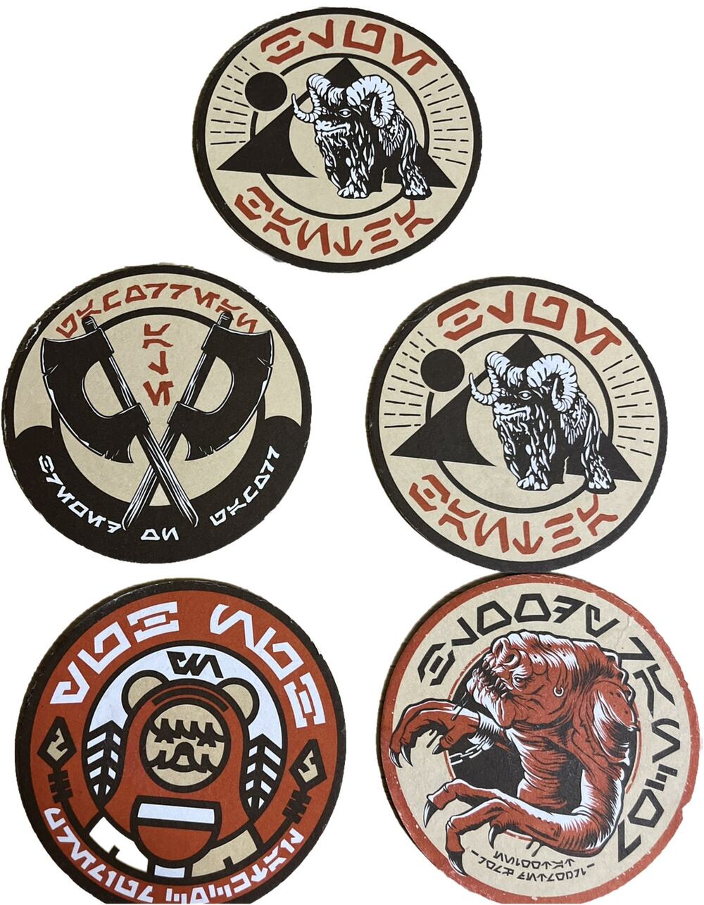Disney Parks Star Wars Galaxy's Edge Oga's Cantina Coaster lot of 5